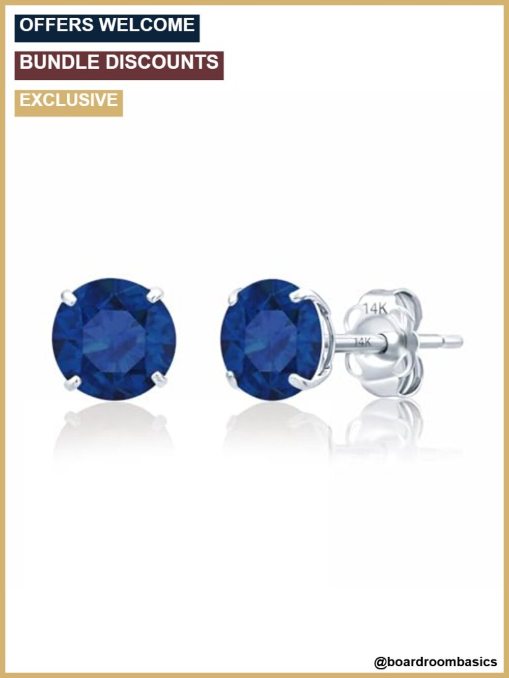14k Gold 6MM Round Solitaire Birthstone Stud Earrings
